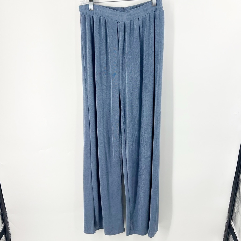 ✅ 12th Tribe Marietta Dusty Blue Trousers - M WIDE LEG